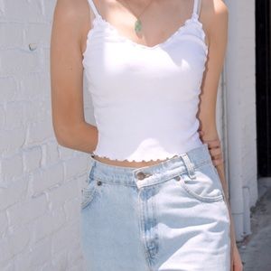 nicolette ruffle tank brandy melville